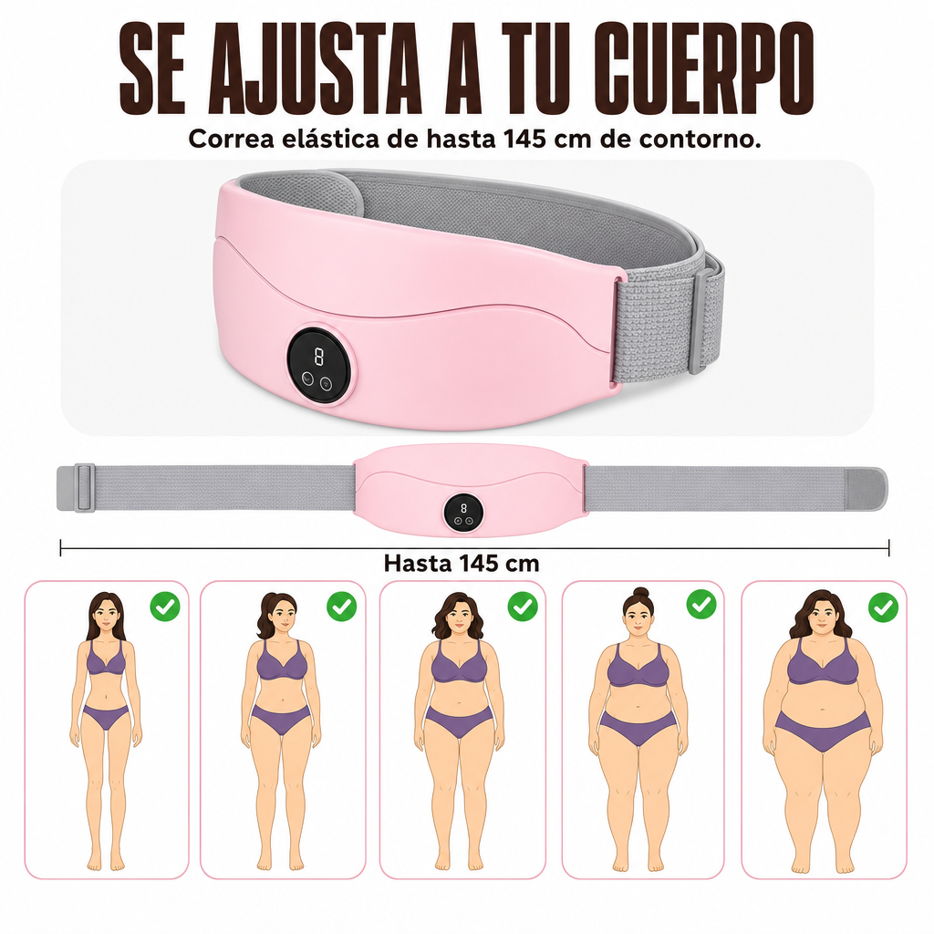 Cinturón de calor y masaje para cólicos