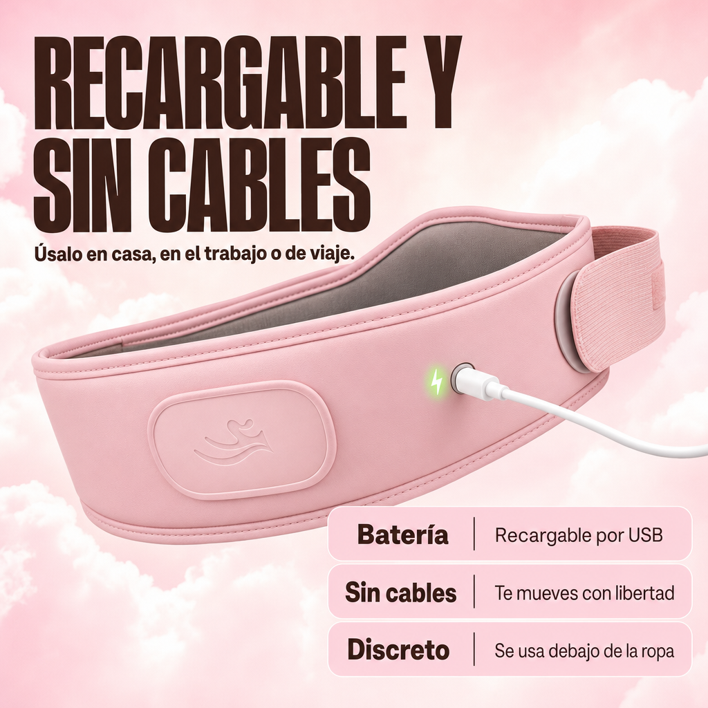 Cinturón de calor y masaje para cólicos