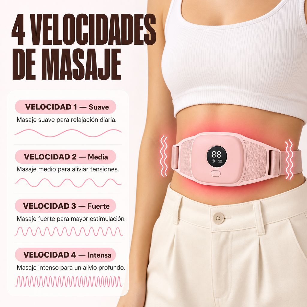 Cinturón de calor y masaje para cólicos