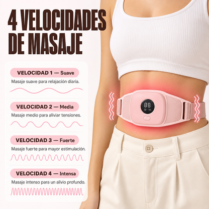 Cinturón de calor y masaje para cólicos